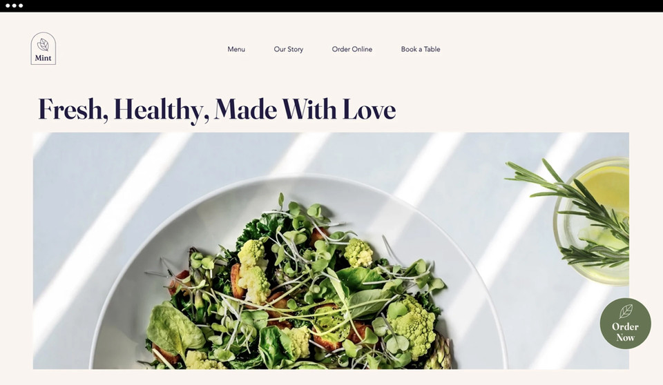 Restaurant website templates - Vegetarian Restaurant 