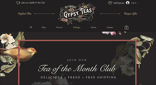 subscription website example for selling tea