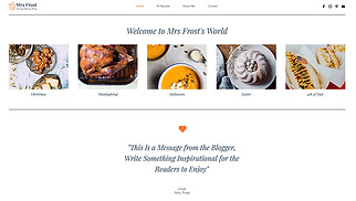 Blog website templates - Food Blog