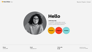 Portfolio & CV website templates - Creative CV 