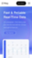 Mobile landing page reading ‘Fast & Mobile website reading ‘Fast & Reliable Real-Time Data’, with a graph demonstrating site metrics. 